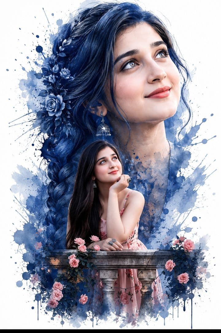 Double Exposure Fashion Poster