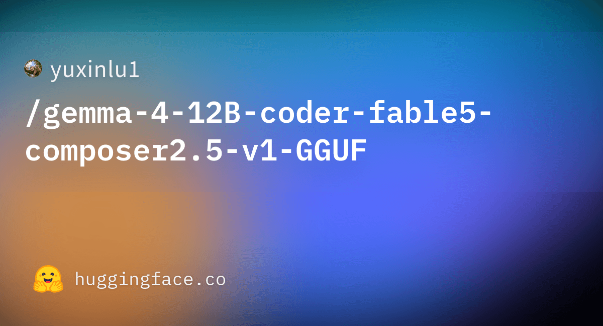 Gemma-4-12B Coder Fable5 Composer2.5