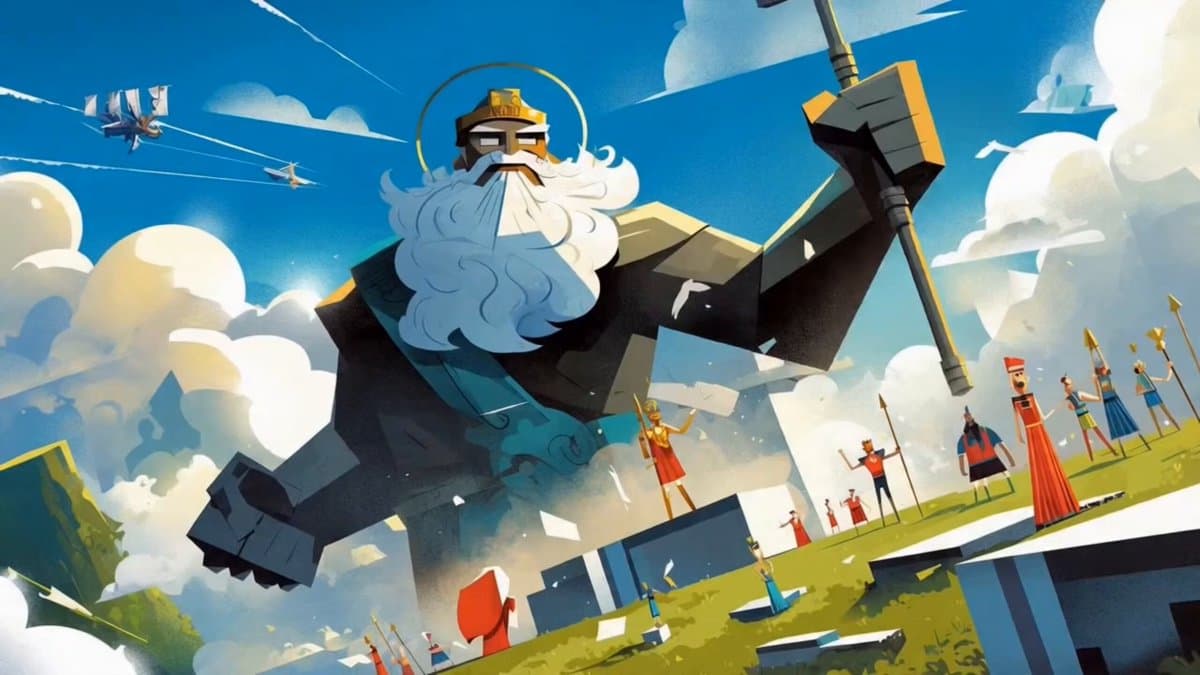 Geometric Zeus vs. Hades Animation