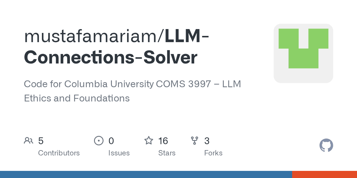 LLM Connections Solver
