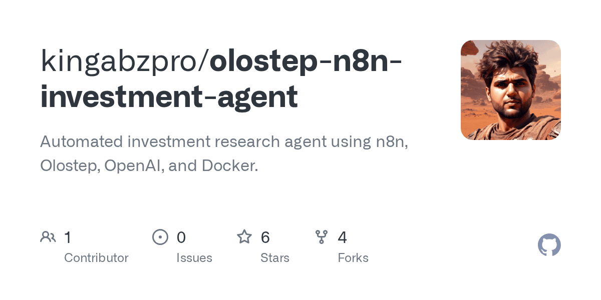 Olostep n8n Investment Agent