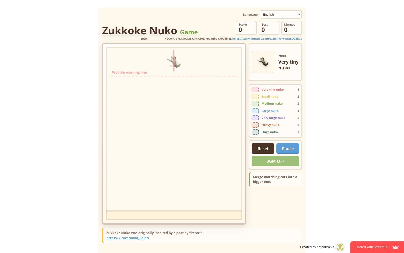 Zukkoke Nuko Game